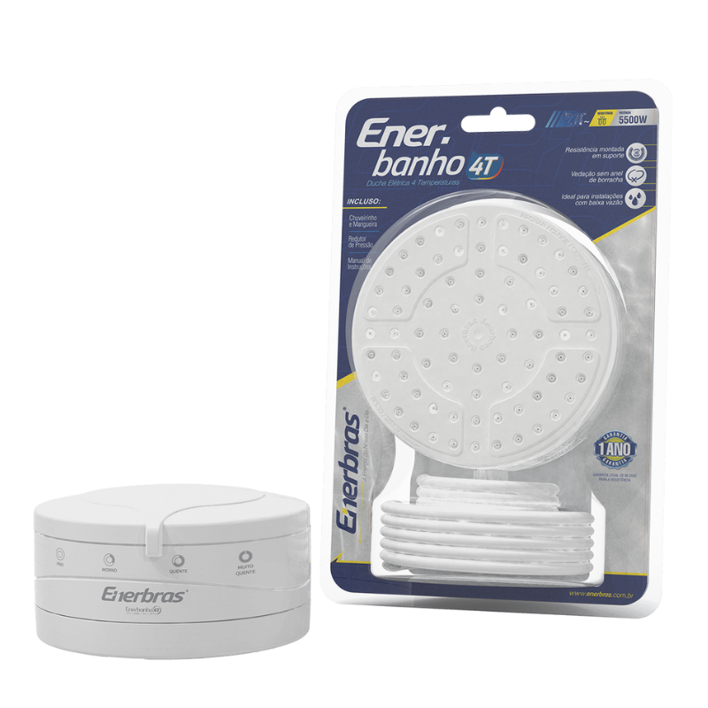 Ducha Enerbanho 4Temperaturas 127v Enerbras Branco