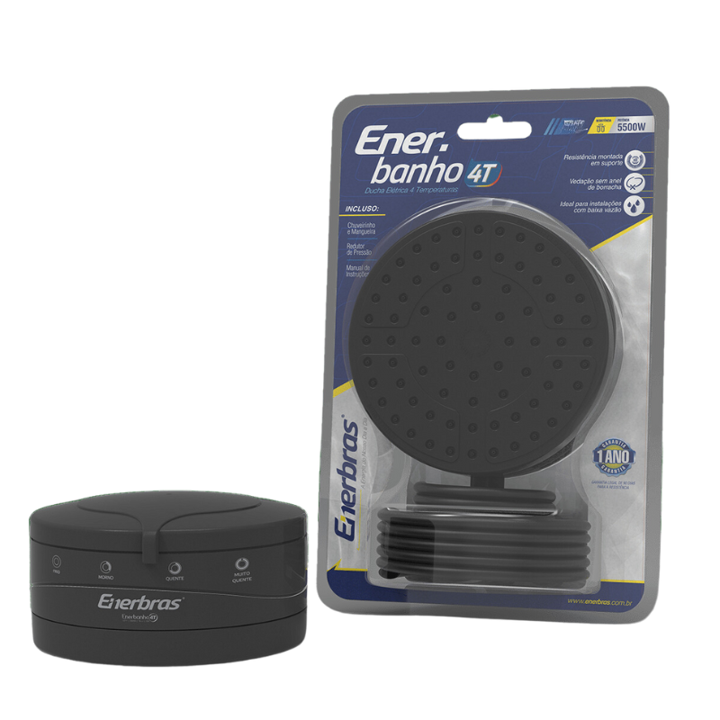 Ducha Enerbanho 4Temperaturas 127v Enerbras Preto