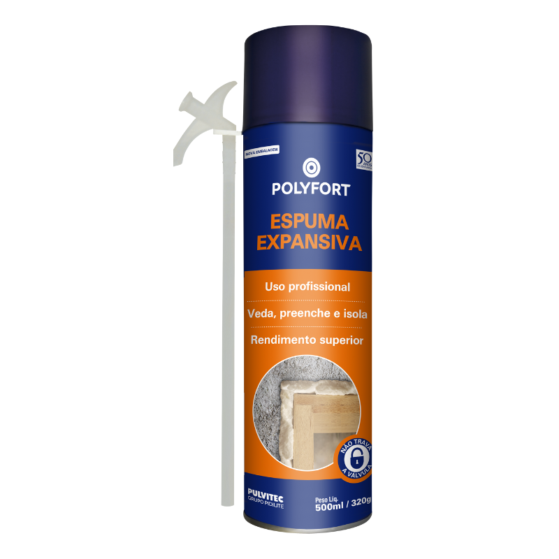 Espuma Expansiva De Poliuretano 500ml Polyfort Pulvitec