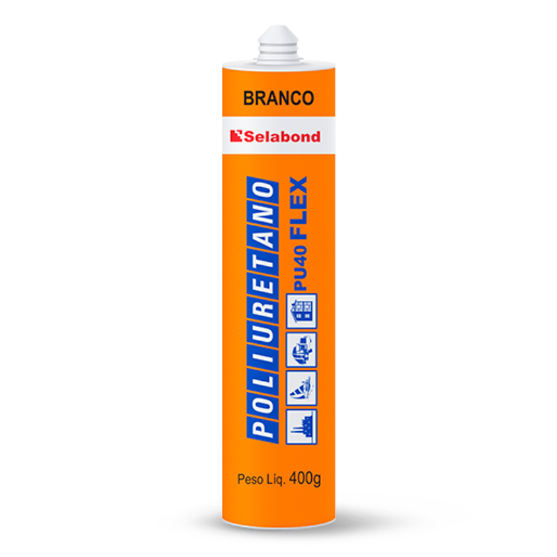 Adesivo Poliuretano PU40 Flex Selabond 400g Branco