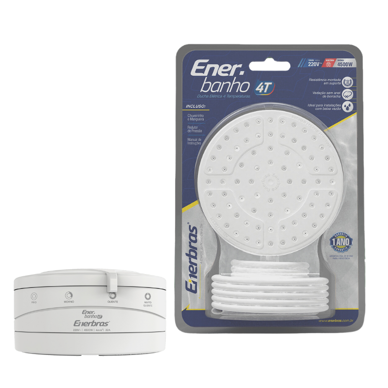 Ducha Enerbanho 4Temperaturas 220v Enerbras Branco