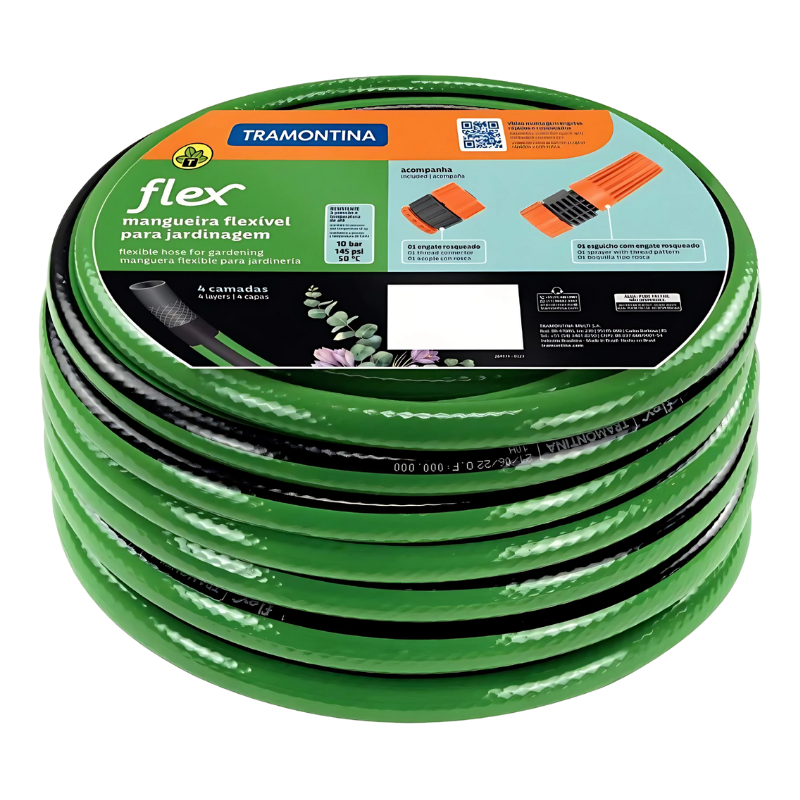 Mangueira De Jardim Tramontina Flex 20m Com Engate e Esguicho